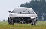 BMW Neue Klasse coupe camouflaged front cornering