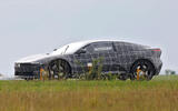 BMW Neue Klasse coupe camouflaged front quarter cornering 1