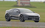 BMW Neue Klasse coupe camouflaged front quarter tracking BMW Neue Klasse coupe camouflaged front quarter tracking
