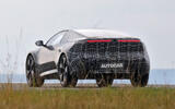 BMW Neue Klasse coupe camouflaged rear cornering BMW Neue Klasse coupe camouflaged rear cornering