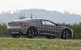 BMW Neue Klasse coupe camouflaged rear quarter tracking BMW Neue Klasse coupe camouflaged rear quarter tracking