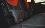 BMW XM Label Red 2023 rear cushion detail BMW XM Label Red 2023 rear cushion detail
