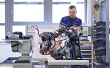 BMW hydrogen powertrain with engineer