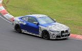 BMW M4 2020 spyshots side front track