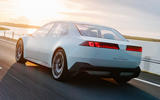 BMW Vision Neue Klasse concept rear three quarter tracking BMW Vision Neue Klasse concept rear three quarter tracking