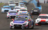BTCC Knockhill 2022 Ingram leading pack BTCC Knockhill 2022 Ingram leading pack