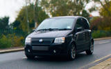 Charlie Martin Fiat Panda 100HP front quarter tracking