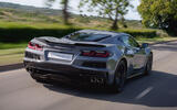 Chevrolet Corvette E Ray 2025 rear quarter tracking Chevrolet Corvette E Ray 2025 rear quarter tracking