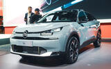Citroen C4 facelift Paris motor show 2024 front quarter