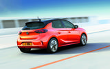 2020 Vauxhall e-Corsa driving - rear