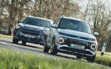 Cupra Terramar following Hyundai Inster front