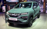 Dacia Spring 2022 new branding front quarter Paris motor show Dacia Spring 2022 new branding front quarter Paris motor show