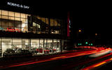 Dealer outside night
