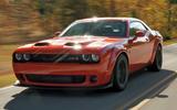 Dodge Challenger front three quarter tracking Dodge Challenger front three quarter tracking