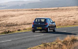 Dacia Sandero on a Welsh B-road