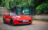 Driving the Chevrolet Corvette through rural England