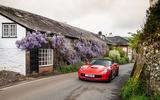 Driving the Chevrolet Corvette through rural England