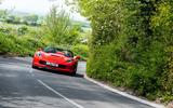 Driving the Chevrolet Corvette through rural England