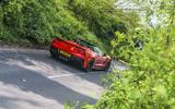 Driving the Chevrolet Corvette through rural England