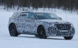 Electric Range Rover prototype winter testing front