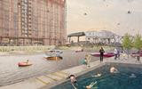 Liverpool's Stanley Dock is depicted as a hub of social and commercial activity