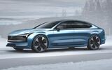 electric volvo s90 render front three quarter