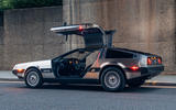 Electrogenic Delorean DMC 12 doors open rear three quarter