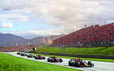F1 racers on track F1 racers on track
