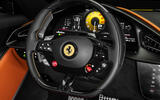 Ferrari Amalfi steering wheel detail Ferrari Amalfi steering wheel detail