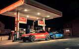 Ferrari Purosangue vs Aston Martin DBX at petrol station Ferrari Purosangue vs Aston Martin DBX at petrol station