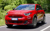Fiat 600e front three quarter red