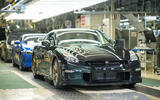 Final Nissan GT R production line
