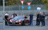 Final Alpine A110 parked with engineers Final Alpine A110 parked with engineers