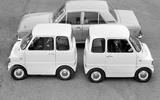 Two Ford Comutas and a Ford Cortina