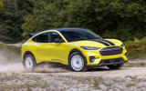 Ford Mustang Mach E Rally 2023 front cornering dirt Ford Mustang Mach E Rally 2023 front cornering dirt