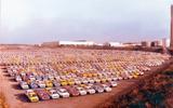 Ford Fiesta cars at factory
