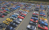 Ford Mustangs from the sky
