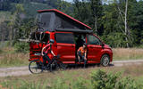 Ford Transit Custom Nugget rear with a bike Ford Transit Custom Nugget rear with a bike