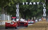 Ferraris at the start line Ferraris at Goodwood