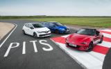 Mazda MX-5, Honda Civic Type R and Renault Clio RS200