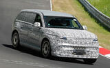 Genesis GV90 prototype testing at Nurburgring   cornering   front side 2 Genesis GV90 prototype testing at Nurburgring   cornering   front side 2