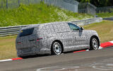 Genesis GV90 prototype testing at Nurburgring   cornering   rear Genesis GV90 prototype testing at Nurburgring   cornering   rear
