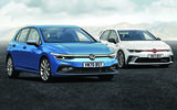 2020 Volkswagen Golf and Golf GTI, rendered by Autocar