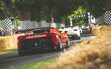 Ferrari heading down the hill