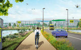 Gravity Business Park access road render Gravity Business Park access road render