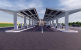 Gridserve forecourt Braintree - render Gridserve forecourt Braintree - render