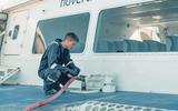 Griffon Hoverwork 12000TD hovercraft refuelling Griffon Hoverwork 12000TD hovercraft refuelling
