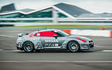 Driving the remote-controlled Nissan GT-R/C
