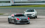 Driving the remote-controlled Nissan GT-R/C