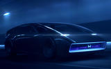 Honda Zero Saloon concept 2024 front driving Honda Zero Saloon concept 2024 front driving